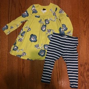 Tea dress and leggings 18-24mos
